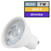 7Watt / LED Leuchtmittel Gu10 /  DIMMBAR / 3000k / 450lm / 230Volt / Warm-Weiß