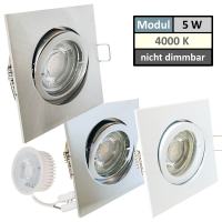 Flacher COB LED Modul Einbaustrahler Dario - 230Volt - 5Watt - ET=35mm