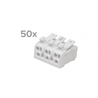 50 x Lüsterklemme McPower mit Betätigungshebel, 0,5-2,5mm², max. 16A
