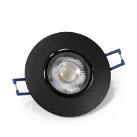 LED Einbauleuchte - 230V - 4.5W - 450Lumen - Schwarz - Ø=90x25mm