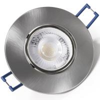 LED Einbauleuchte - 230V - 4.5W - 450Lumen - Silber - Ø=90x25mm