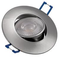 LED Einbauleuchte - 230V - 4.5W - Silber - Step dimmbar - Ø=90x25mm