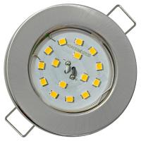 LED Einbaustrahler Tom | Flach | 230V | 7W | ET-28mm | Edelstahl gebürstet | DIMMBAR