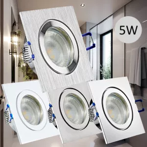 Flacher 5W LED Bad Einbaustrahler Marin 230Volt / IP44 / COB LED Modul