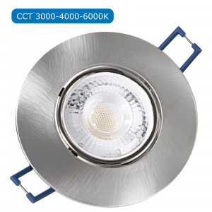 LED Einbauleuchte - 230V - 4.5W - Silber - CCT 3000-4000-6000k