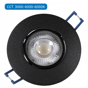 LED Einbauleuchte - 230V - 4.5W - Schwarz - CCT 3000-4000-6000k