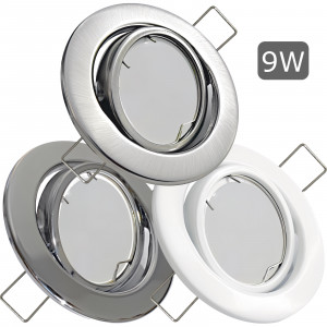 9 Watt LED Einbaustrahler Tomas | 900 Lumen | 230Volt | Gu10 Fassung | IP20