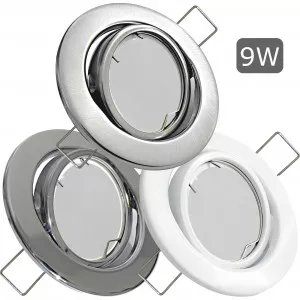 9 Watt LED Einbaustrahler Tomas | 900 Lumen | 230Volt | Gu10 Fassung | IP20