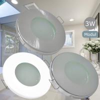 LED Einbaustrahler Aqua65 / 230V / 3W / ET = 35mm / IP65 / Milchglas