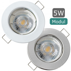 Flacher MCOB LED Einbaustrahler Tom | 230V | 5W | ET=30mm