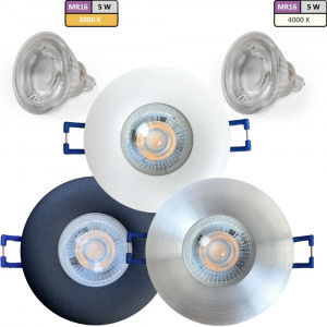 12Volt Bad Einbaustrahler IP44 - 5W - Schraubadapter - LED Trafo dabei