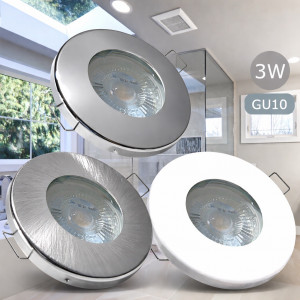 3Watt IP65 LED Badezimmer Einbauleuchte Aqua65 230V