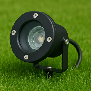 5Watt - IP65 LED Boden Einbaustrahler | Aufbaustrahler | 230Volt | Schwarz