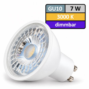 7Watt / LED Leuchtmittel Gu10 / DIMMBAR / 3000k / 450lm / 230Volt / Warm-Weiß