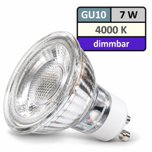7Watt / LED Leuchtmittel Gu10 / DIMMBAR / 4000k / 450lm / 230Volt / Neutral-Weiß