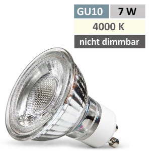 7Watt / MCOB LED Leuchtmittel Gu10 / 550Lumen / NEUTRALWEISS / 4000k