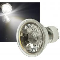 MCOB LED Einbaustrahler Tom / 230V / 3Watt / Eckig / Silber / Weiss