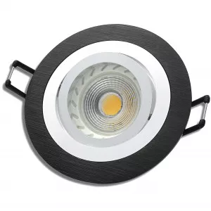 Einbaustrahler Leonie / LED Leuchtmittel 230V / 3Watt / 250Lumen / Aluminium / Schwarz