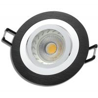 Einbaustrahler Leonie / LED Leuchtmittel 230V / 7Watt / 500Lumen / Aluminium / Schwarz
