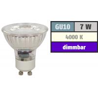 7Watt / LED Leuchtmittel Gu10 /  DIMMBAR / 4000k / 450lm / 230Volt / Neutral-Weiß