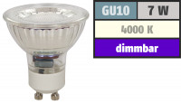 7Watt / LED Leuchtmittel Gu10 /  DIMMBAR / 4000k / 450lm / 230Volt / Neutral-Weiß