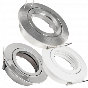 Decken Einbaufassung Timo 12V und 230V, OHNE Leuchtmittel, Schwenkbar