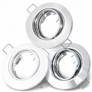 Decken Einbaufassung Tomas 12V und 230V, OHNE Leuchtmittel, Schwenkbar