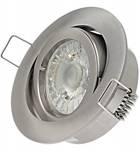 Decken Einbauleuchte Timo / 230V / 5W=50W COB LED / Aluminium / Schwenkbar / Rostfrei