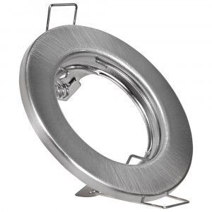 Einbaufassung für LED Spot GU10 MR16 Modul rund Edelstahl Optik 80mm