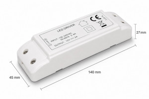 Elektronischer LED Trafo 1 -> 36Watt für LED Lampen oder Stripes - stabilisierte Spannung.