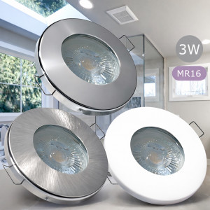 LED Bad Einbaustrahler Aqua65 12V MR16 | IP65 | 3W 250lm | Mit LED Trafo