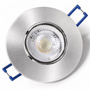 LED Einbauleuchte - 230V - 4.5W - 450Lumen - Silber - Ø=90x25mm