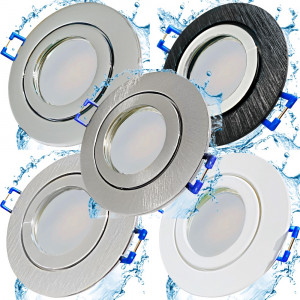 LED Einbaustrahler Marina / 230V / 5W / ET = 32mm / IP44 / Milchglas