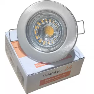 LED Einbaustrahler Tom / 230V / 7Watt / 550Lumen / Silber