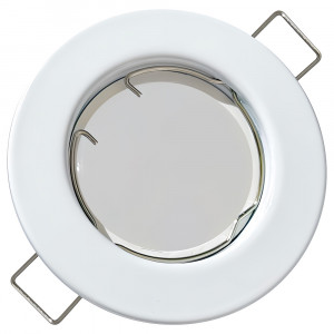 LED Einbaustrahler Tom | Flach | 230V | 5W | ET-28mm | Weiss | Starr | Milchglas