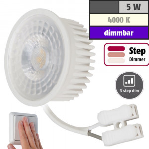 MCOB LED-Modul, 5Watt, 400 Lumen, 230Volt, Step dimmbar, Neutralweiß, 4000Kelvin