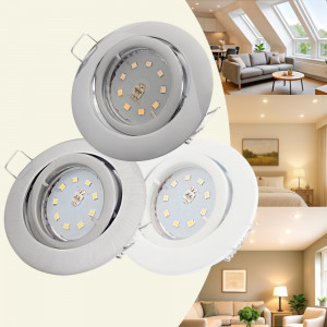 SMD LED Einbaustrahler Timo / 230Volt / 5Watt / Aluminium Druckguss / Schwenkbar