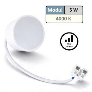 SMD LED-Modul, 5Watt, 440Lumen, 230V, 50 x 25mm, Neutralweiss, Step-dimmbar