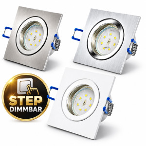 Step Dimmbar | 5W SMD LED Bad Einbauleuchte Marin 230 Volt | IP44